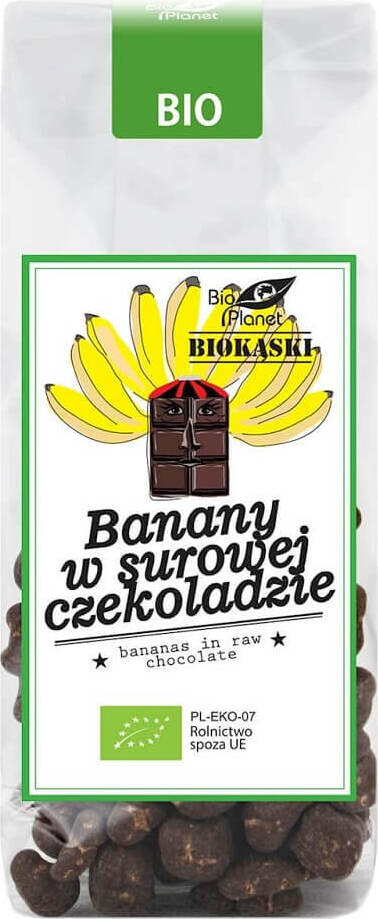 BANANEN IN ROHEM BIO-SCHOKOLADE 100 g – BIO PLANET MHD: 11-2026