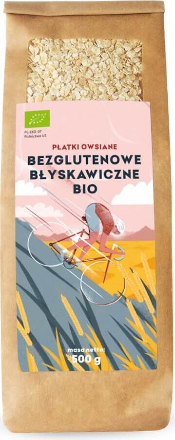 GLUTENFREIE BIO-INSTANT-HAFERFLOCKEN 500 g – PIĘĆ PRZEMIAN MHD: 10-2026