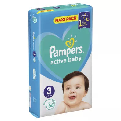Aktive Babywindeln Größe 3 Pampers 66 Stk - Biolaboratorium