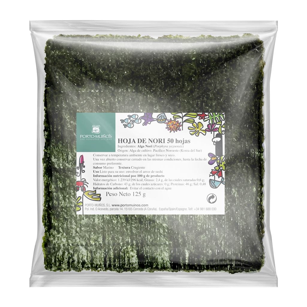 Geröstete Nori-Meeresalgen für Sushi BIO 15 g - PORTO MUINOS - Biolaboratorium