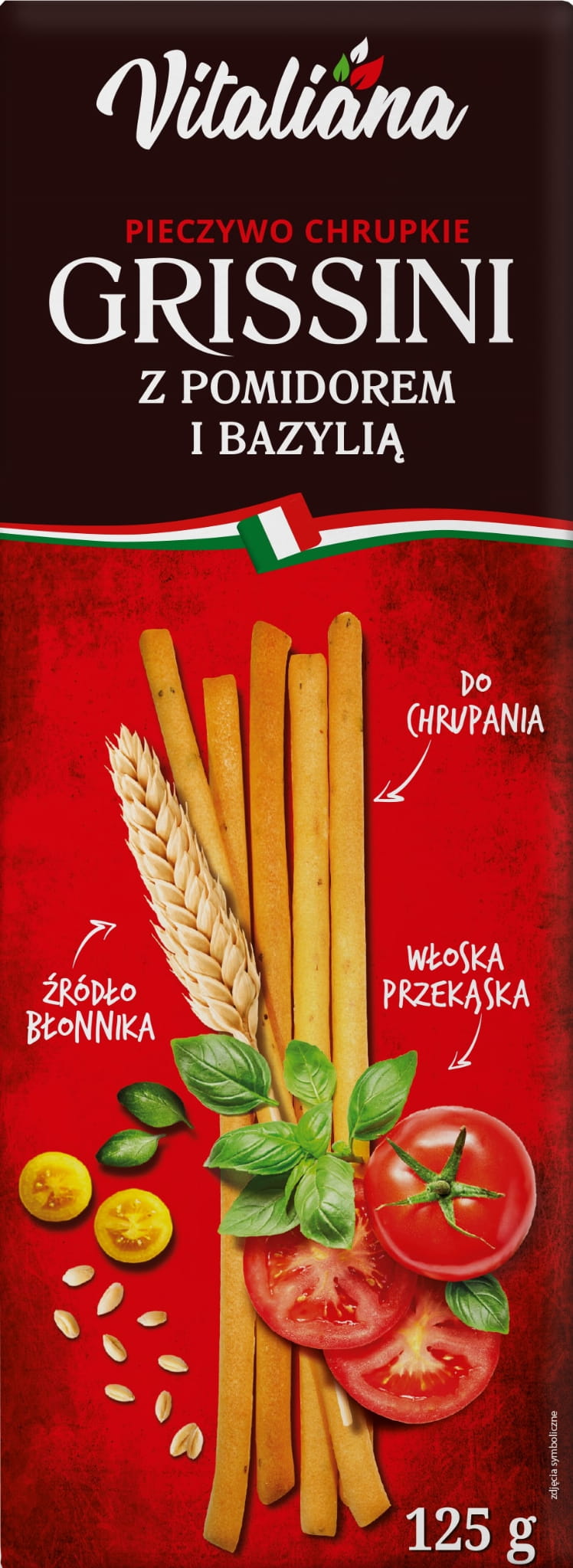 Grissini mit Tomaten und Basilikum, 125 g – NaturAvena MHD: 10-2026
