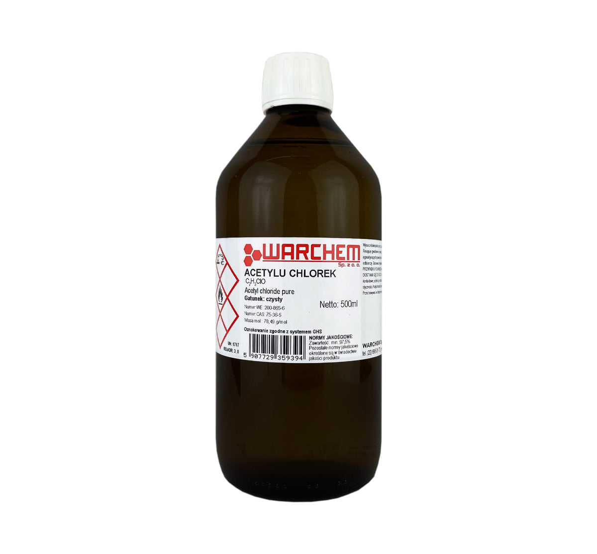 CHLORURE D'ACÉTYLE – PUR 500ml WARCHEM