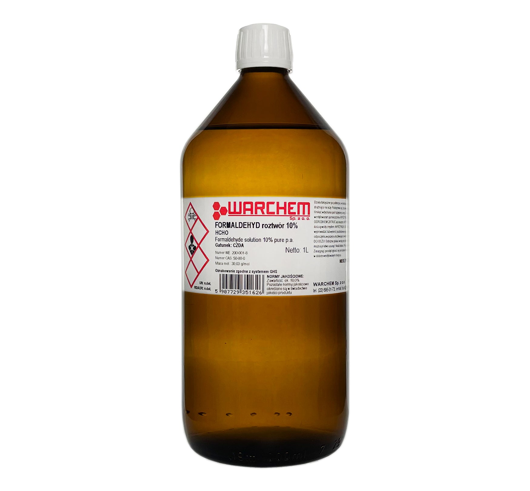 Reines Formaldehyd 10% in 1L Flasche, WARCHEM, chemisches Reagenz für Laboranwendungen