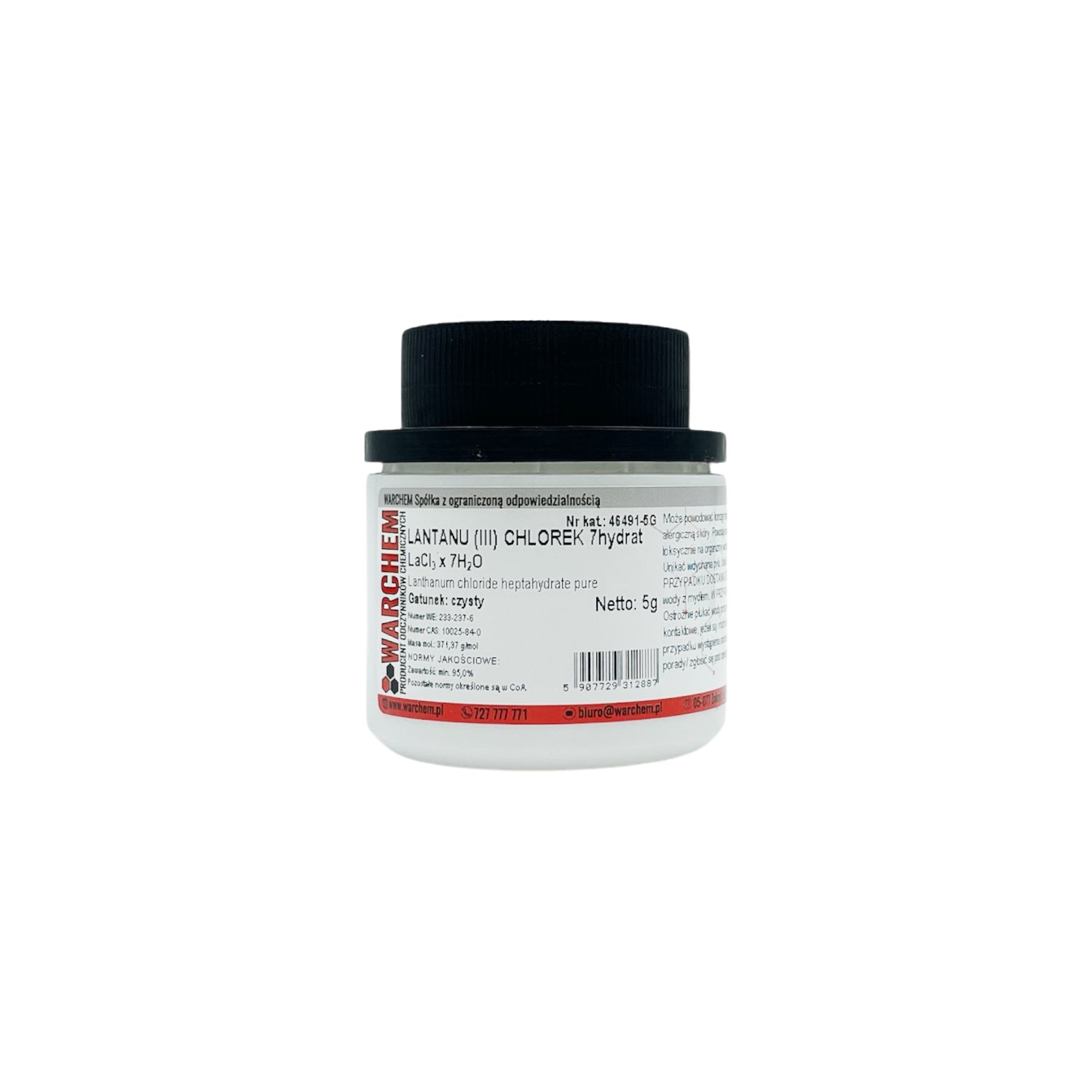 Reines Lanthan(III)-Chlorid 7-Hydrat in 5g Verpackung, chemischer Stoff von WARCHEM, als chemisches Reagenz oder Laborprodukt