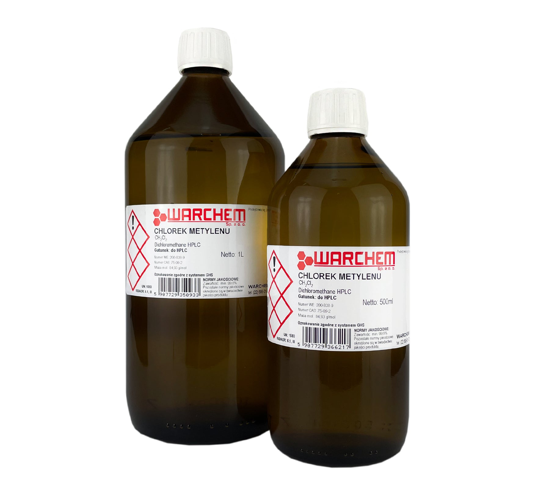 METHYLENCHLORID (DICHLORMETHAN) HPLC-Qualität, 500 ml Flasche, von WARCHEM, klarer flüssiger Chemikalienbehälter