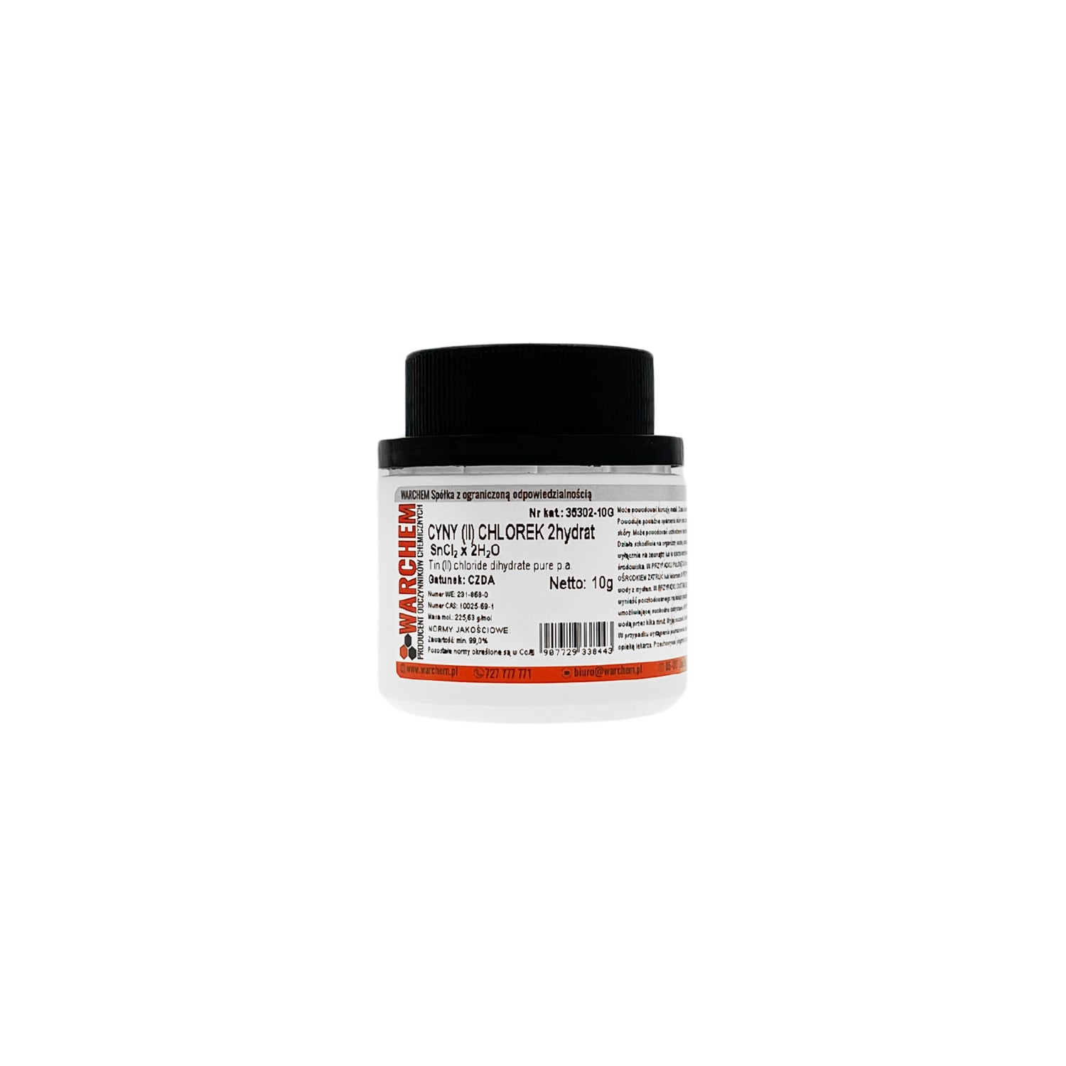 Rein Zinn(II)-Chlorid 2-Hydrat in 10g Packung von WARCHEM, chemische Substanz mit blauer Kristallstruktur