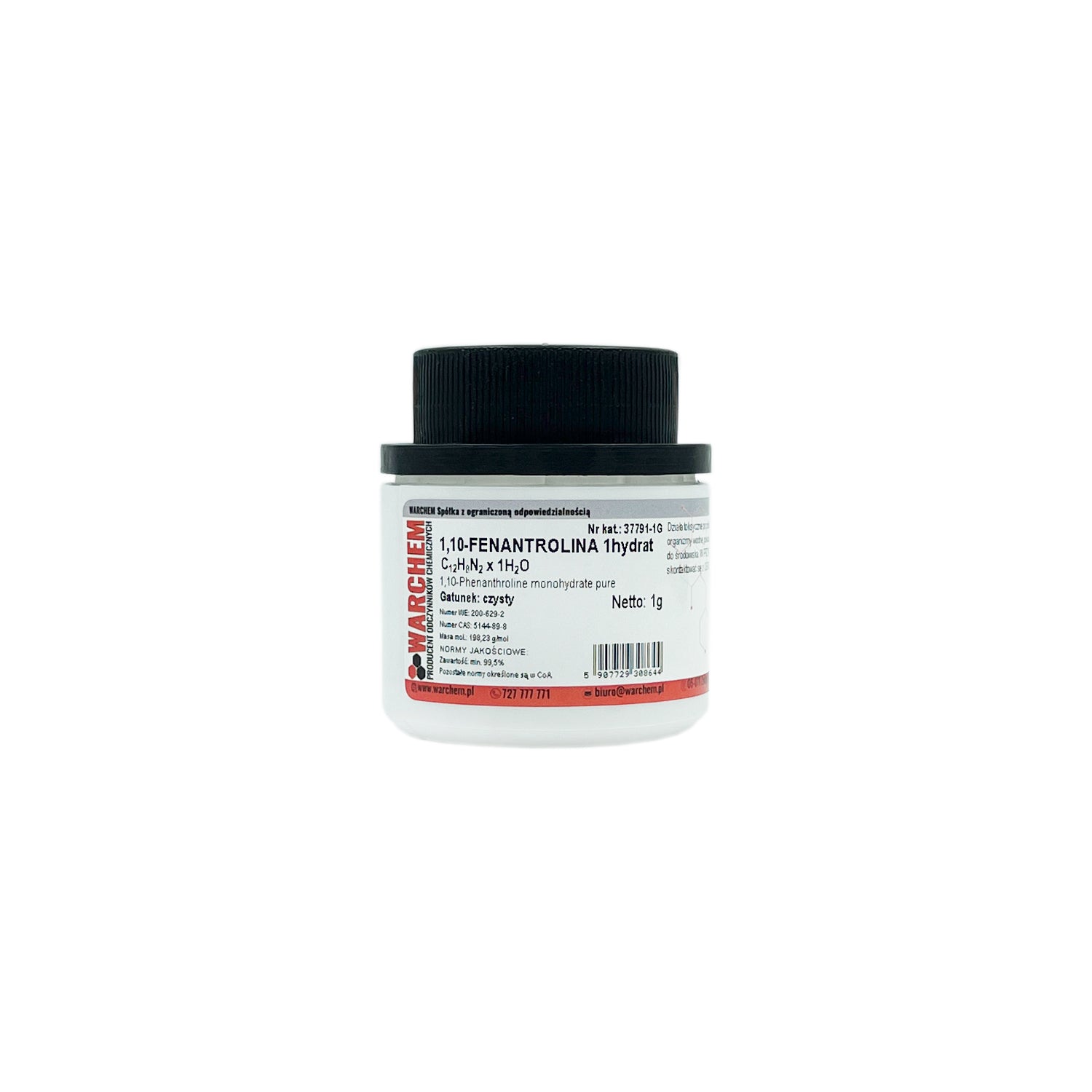 Reines 1g 1,10-PHENANTROLIN-1-hydrat von WARCHEM, chemische Substanz in Kunststoffverpackung, detaillierte Produktaufnahme