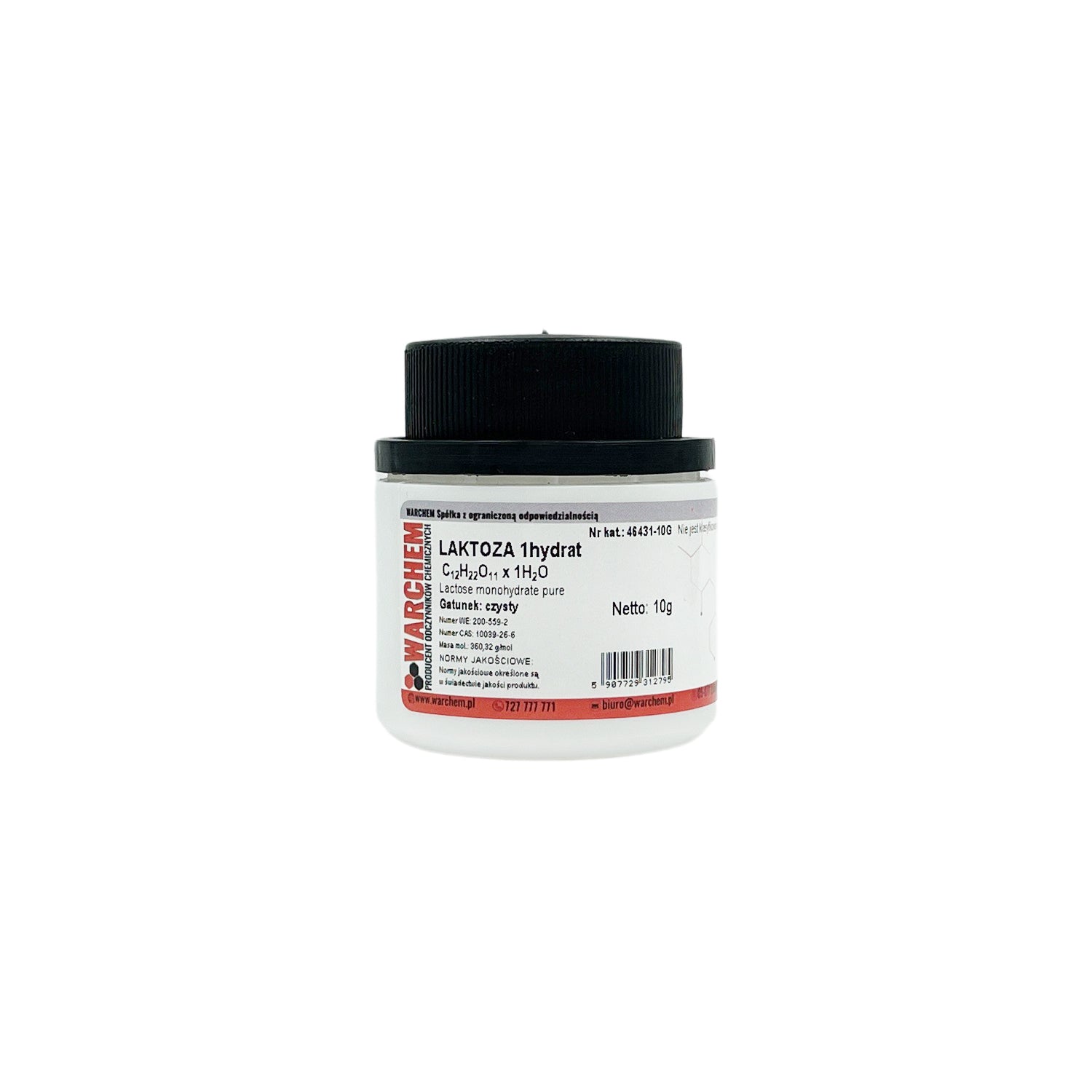 Hochwertiges LAKTOSE 1hydrat Pulver von WARCHEM, 10 g, perfekte Ergänzung für Lebensmittel und medizinische Anwendungen.