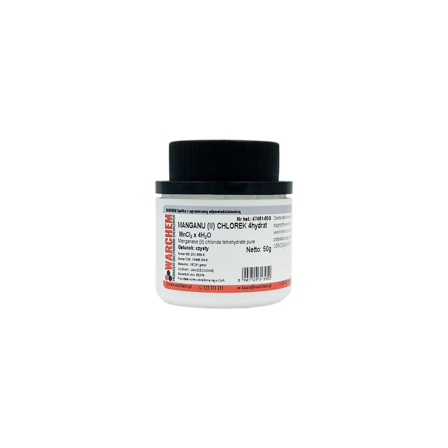 Manganisches Chlorid (II) 4-hydrat von WARCHEM, ADR Produkt, 50g Packung, chemische Substanz mit Wasseranteil