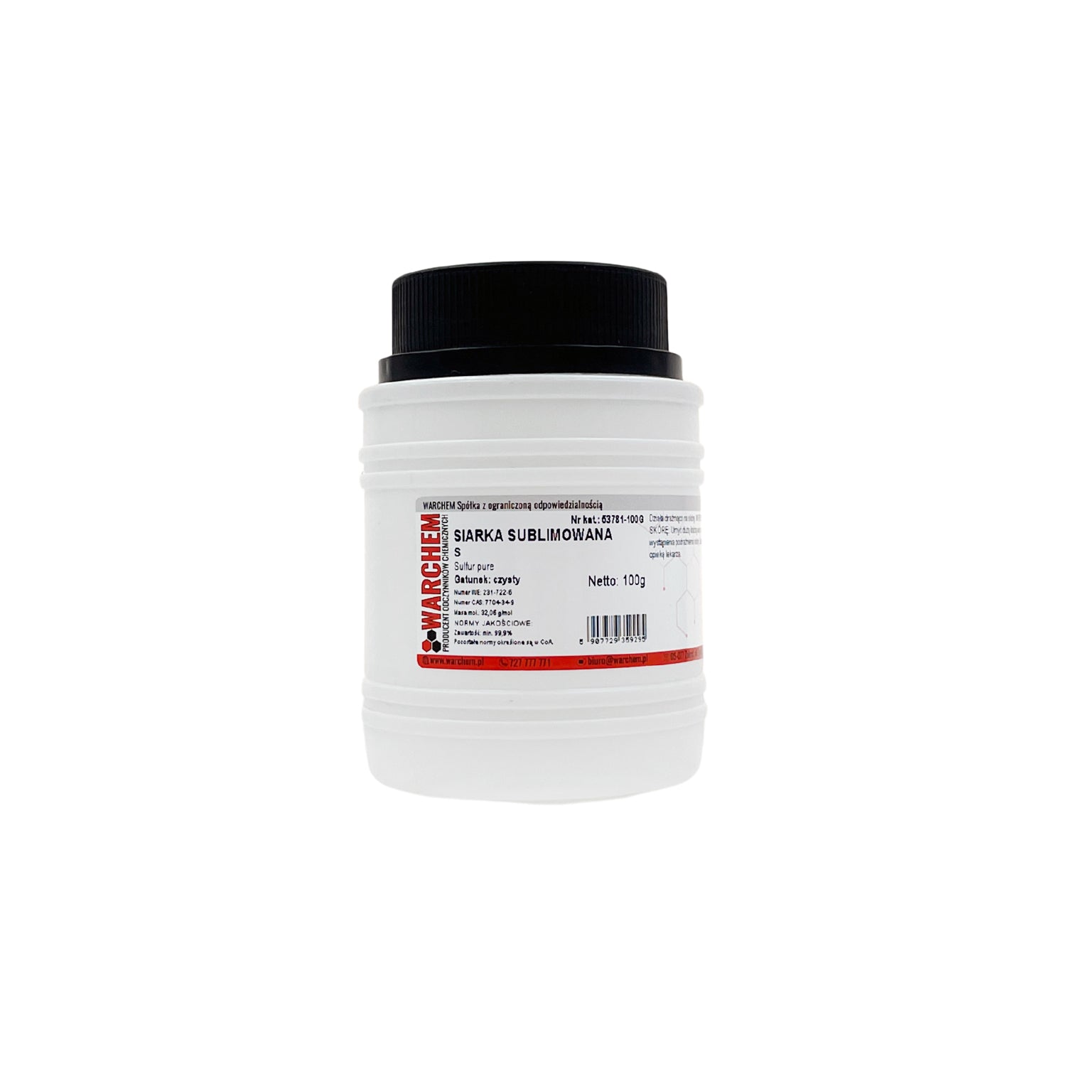 Sublimiertes WARCHEM Sublimiertes Reines 100g Pulver in transparenter Verpackung, feines, helles Pulver für chemische Anwendungen