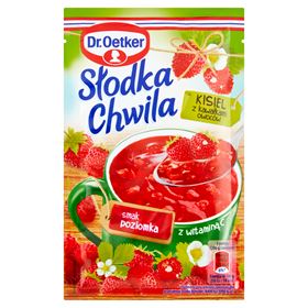 DR.OETKER SWEET MOMENT JILLEL MIT FRUCHTSTÜCKEN DER GESCHMACK DER ERDBEERE 31,5 G - Biolaboratorium