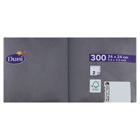 DUNI SERVIETTEN SCHWARZ 2-IN 24 X 24 CM 300 STÜCK