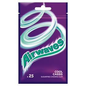 AIRWAVES COOL CASSIS CHEWING GUM SANS SUCRE 35 G (25 DRAGES)