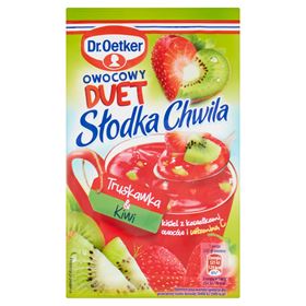 DR.OETKER SWEET MOMENT FRUIT DUET ERDBEER-KIWI-GELEE MIT FRUCHTSTÜCKEN 32 G - Biolaboratorium