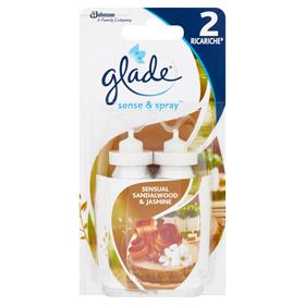 GLADE SENSE & SPRAY SENSUAL SANDALWOOD & JASMINE AUTOMATISCHER ERFRISCHER 18 ML 2 STÜCK - Biolaboratorium