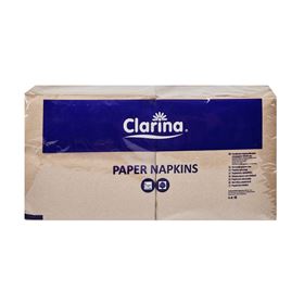 CLARINA BRAUNE SERVIETTEN 33 X 33 CM 500 ST