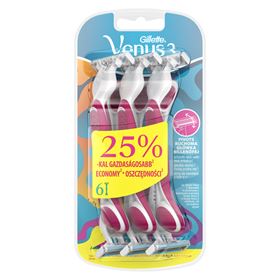 GILLETTE VENUS 3 EINWEG-SPARER FÜR DAMEN 6 STÜCK - Biolaboratorium