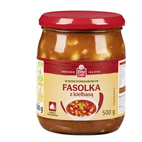 FEINE LEBENSBOHNEN MIT WURST IN TOMATENSAUCE 500 G - Biolaboratorium
