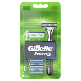 Gillette Sensor3 Rasierer – 6 Klingen - Biolaboratorium