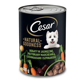 CESAR NATURAL GOODNESS NASSFUTTER FÜR HUNDE REICH AN LAMM 400 G