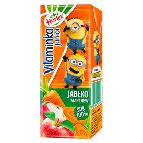 HORTEX VITAMINKA JUNIOR SAFT 100 % APFELKAROTTE 200 ML 27 STÜCK - Biolaboratorium
