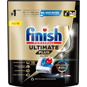 FINISH ULTIMATE PLUS CAPSULES FRAÎCHES POUR RINCAGE DU LAVE-VAISSELLE 36 PIÈCES