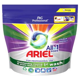 ARIEL PROFESSIONAL ALL-IN-1 PODS FARBIGE FLÜSSIGE REINIGUNGSMITTELKAPSELN 80 KAPSELN - Biolaboratorium