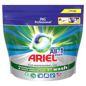 ARIEL PROFESSIONAL ALL-IN-1 PODS KAPSELN MIT FLÜSSIGEM REINIGUNGSMITTEL REGELMÄßIG 80 KAPSELN - Biolaboratorium
