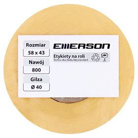 EMERSON 58 x 43 mm Rollenetikett
