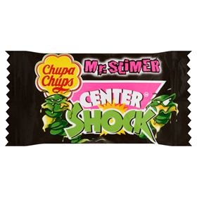CHUPA CHUPS CENTER SHOCK MR SLIMER CHEWING GUM ORANGE 4G 100 PIÈCES