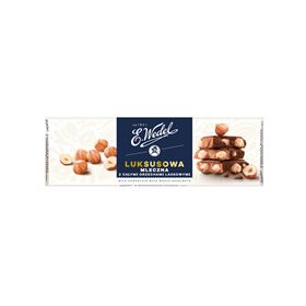 E.WEDEL LUXUS-MILCHSCHOKOLADE MIT GANZEN NÜSSEN 220 G - Biolaboratorium