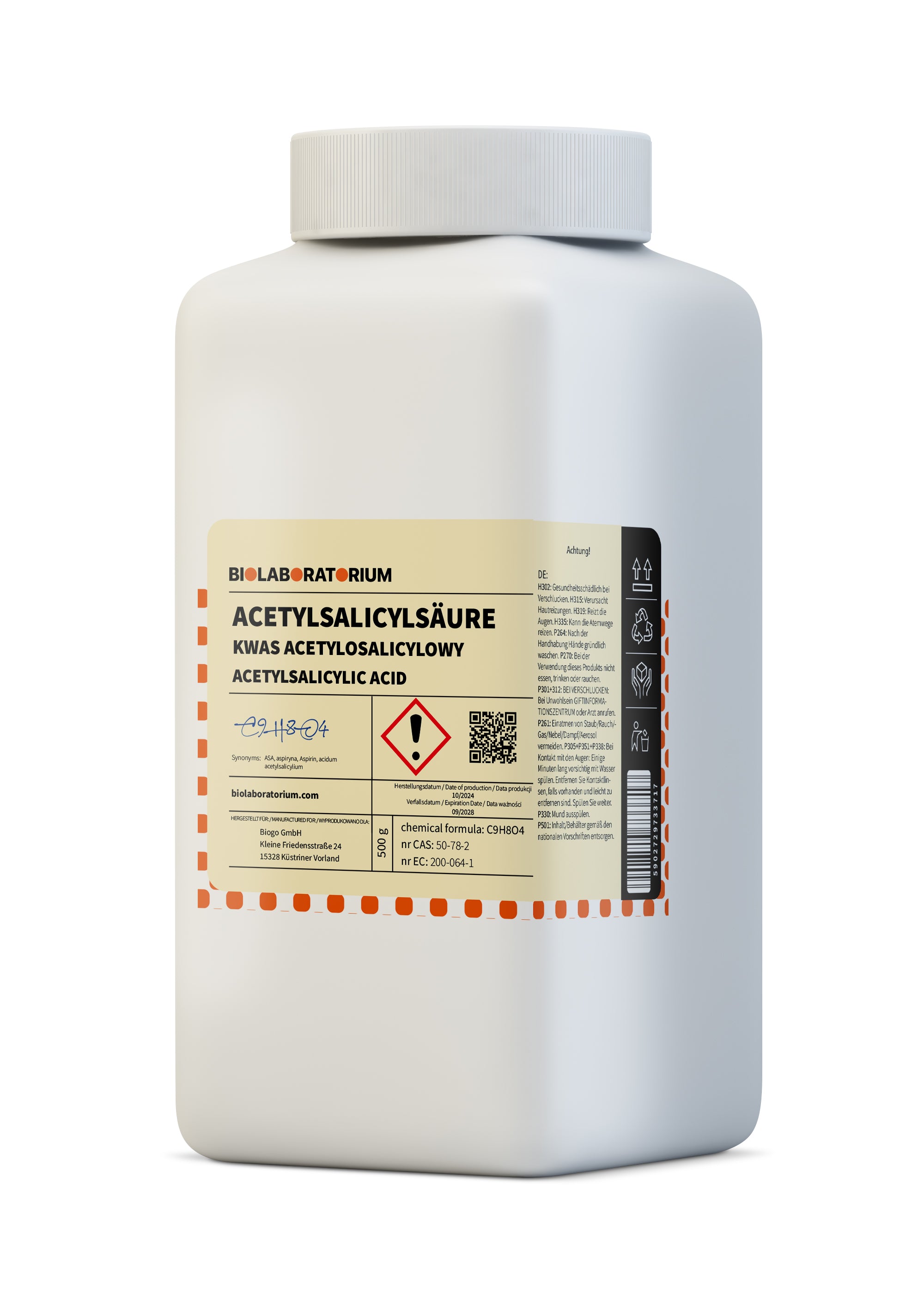 Acetylsalicylová kyselina Aspirin 100g BIOLABORATORIUM