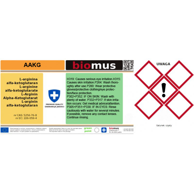 AAKG L-arginina BIOMUS 3KG - Biolaboratorium