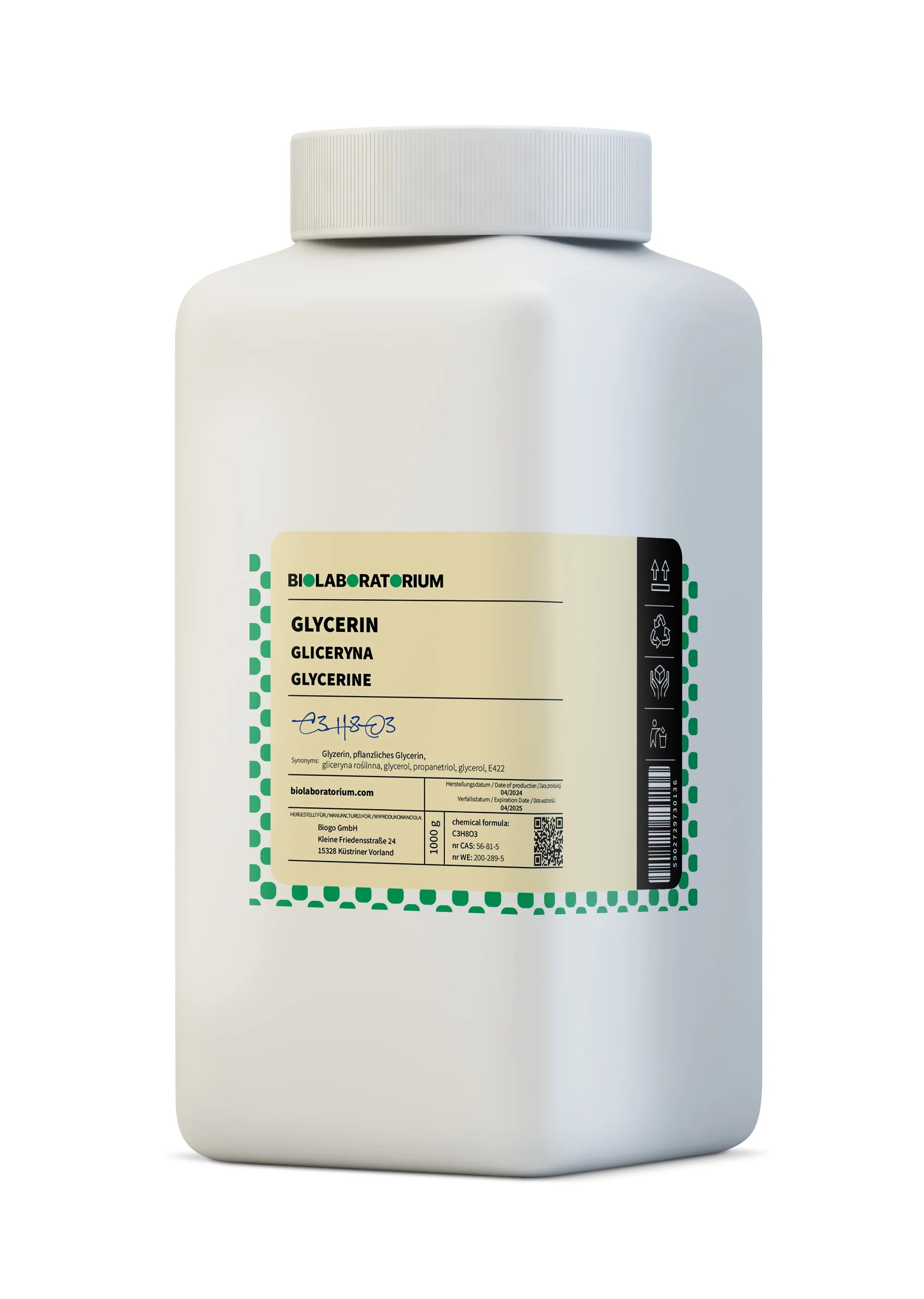 Pflanzliches Glycerin BIOLABORATORIUM 5 Kg
