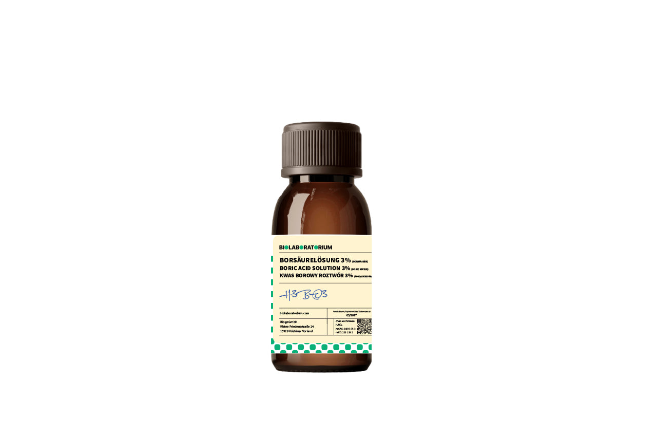 Borsäurelösung 3% (Borwasser) - 500ml BIOLABORATORIUM