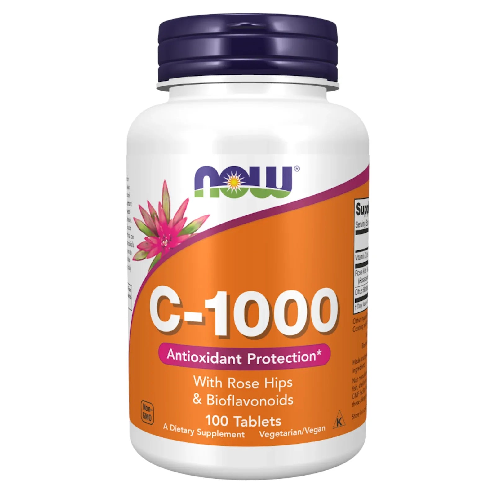 Vitamin C 1000 MG mit Bioflavonoiden und Hagebutte 100 Tabletten NOW FOODS - Biolaboratorium