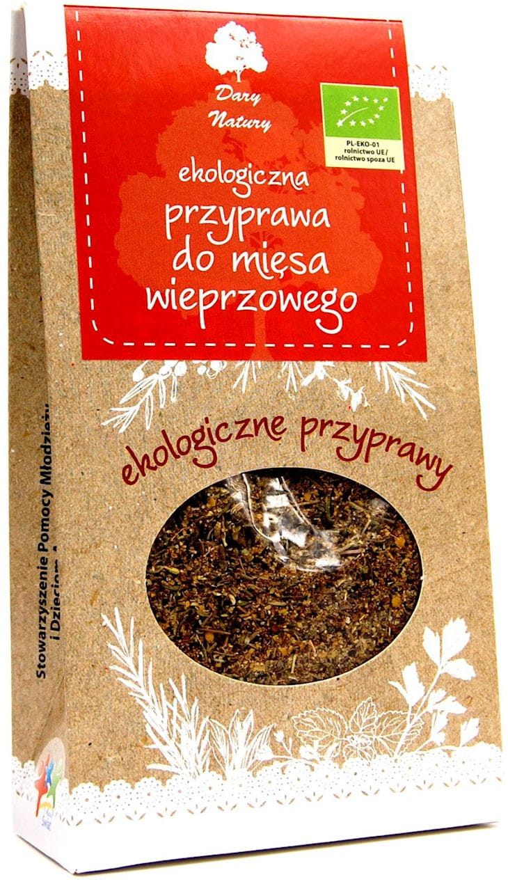 BIO-GEWÜRZMISCHUNG FÜR SCHWEINEFLEISCH 40 g – DARY NATURY MHD: 10-2026