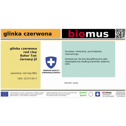 Rote Tonerde 1kg BIOMUS