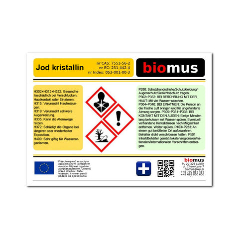 Crystalline iodine 100g BIOMUS