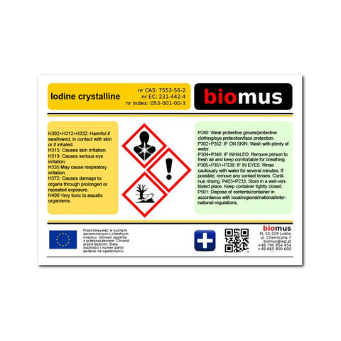 Crystalline iodine 100g BIOMUS