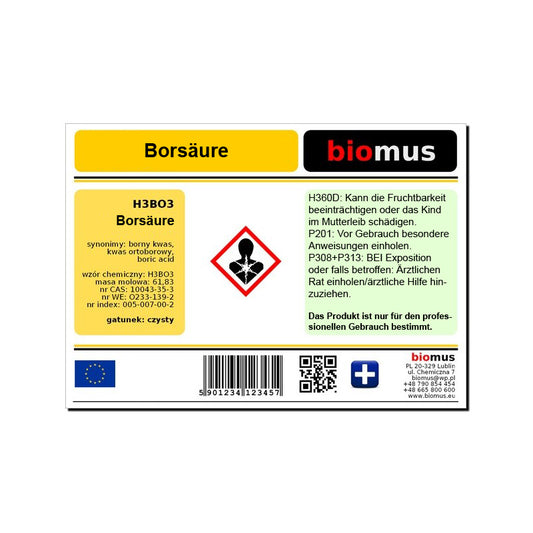 Borsäure 3kg BIOMUS - Biolaboratorium