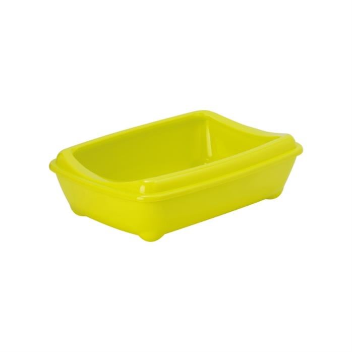 Kleine ovale Katzentoilette mit Rahmen lustige Farbe 42x31x13cm Zitrone [Y3600-3208 LEMON] - YARRO - Biolaboratorium