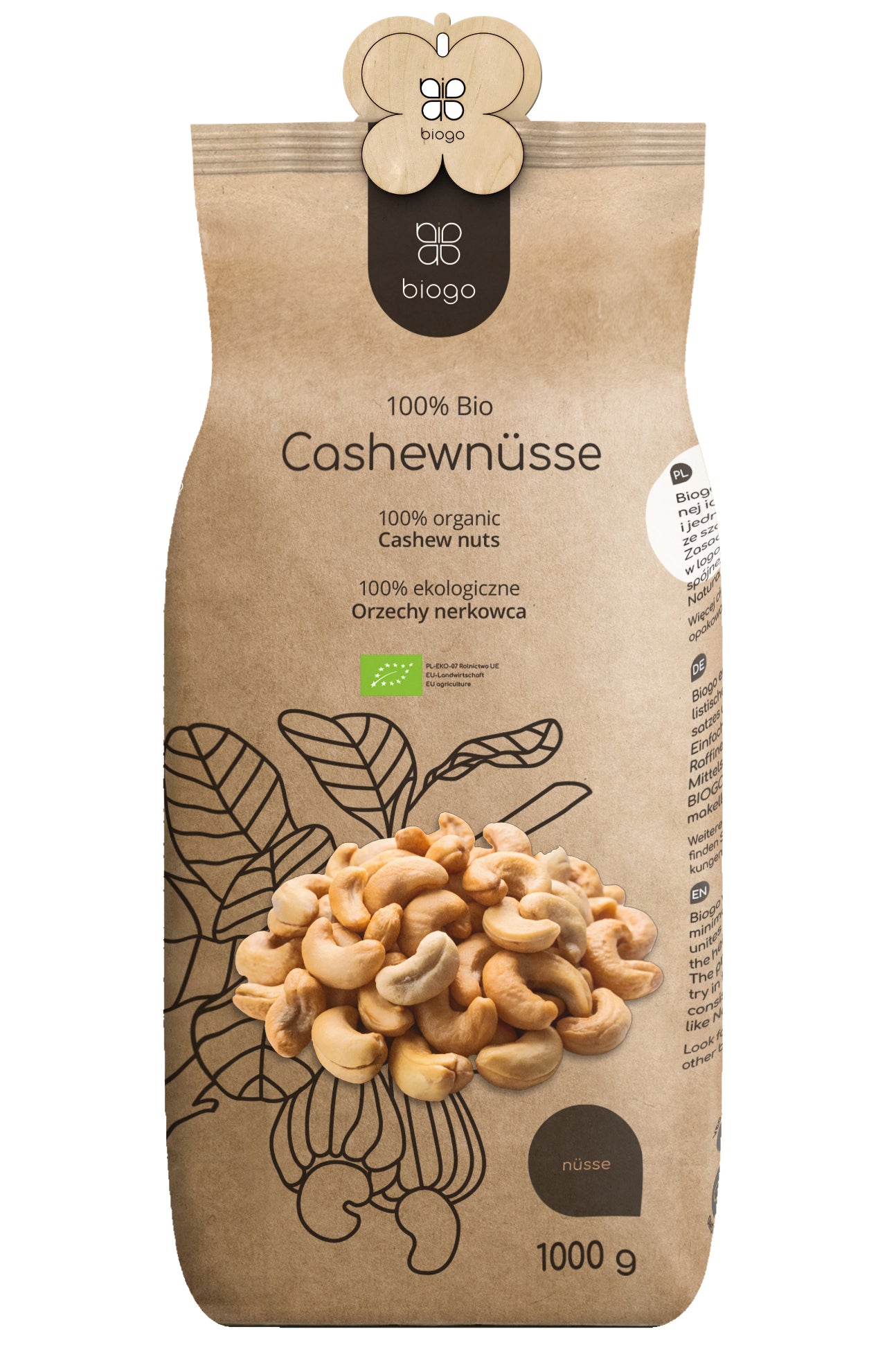 Cashewkerne bio 1 kg BIOGO - Biolaboratorium