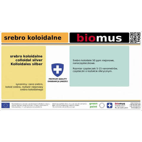 Kolloidales Silber 50 ppm BIOMUS 1000 ml