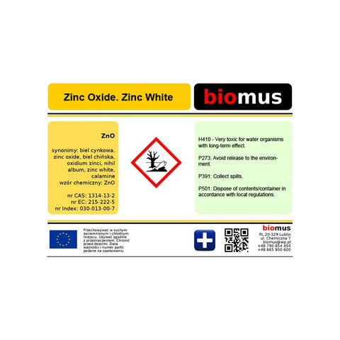 Oxyde de zinc ZNO blanc de zinc 1 kg BIOMUS