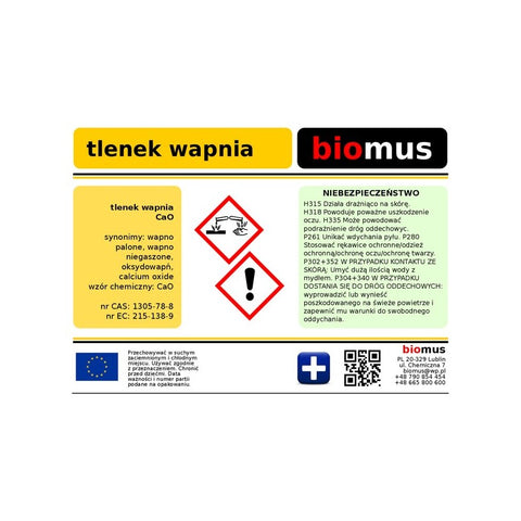 Calciumoxid. Gebrannter Kalk 100g BIOMUS