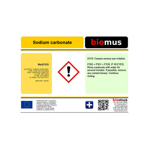 Natriumcarbonat. Soda 25kg BIOMUS