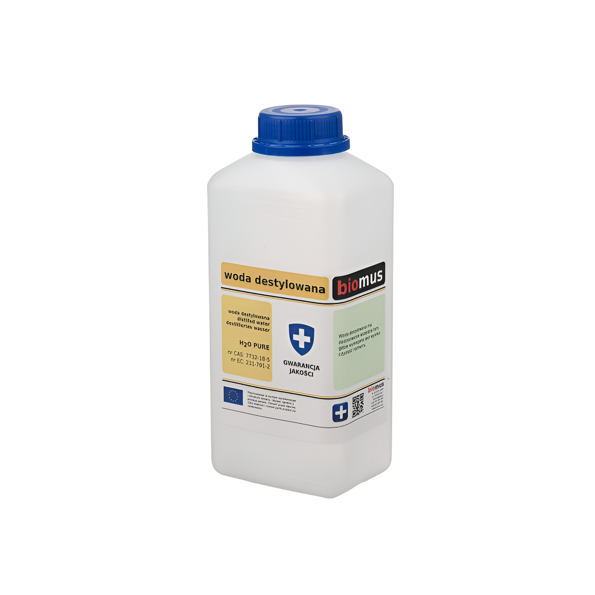 Destilliertes Wasser. Pur 1l BIOMUS