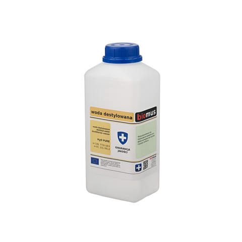 Destilliertes Wasser. Pur 1l BIOMUS