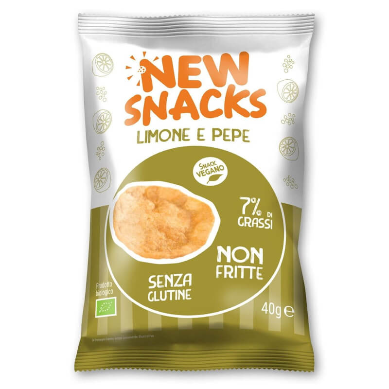 Kartoffelpuffer mit Zitronengeschmack und Pfeffer glutenfrei BIO 40 g - NEW SNACKS
